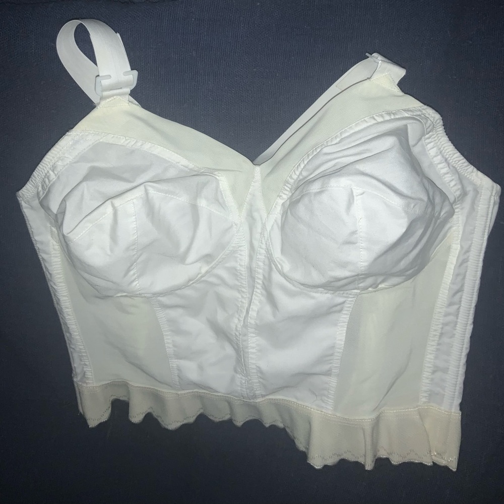 EXQUISITE FORM "VINTAGE" 36D Fully Back Close Longline Bra/Corset 7532 Pre-owned